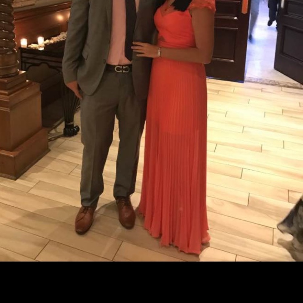 BCBGMAXAZRIA Coral Madalena Long  Maxi Dress